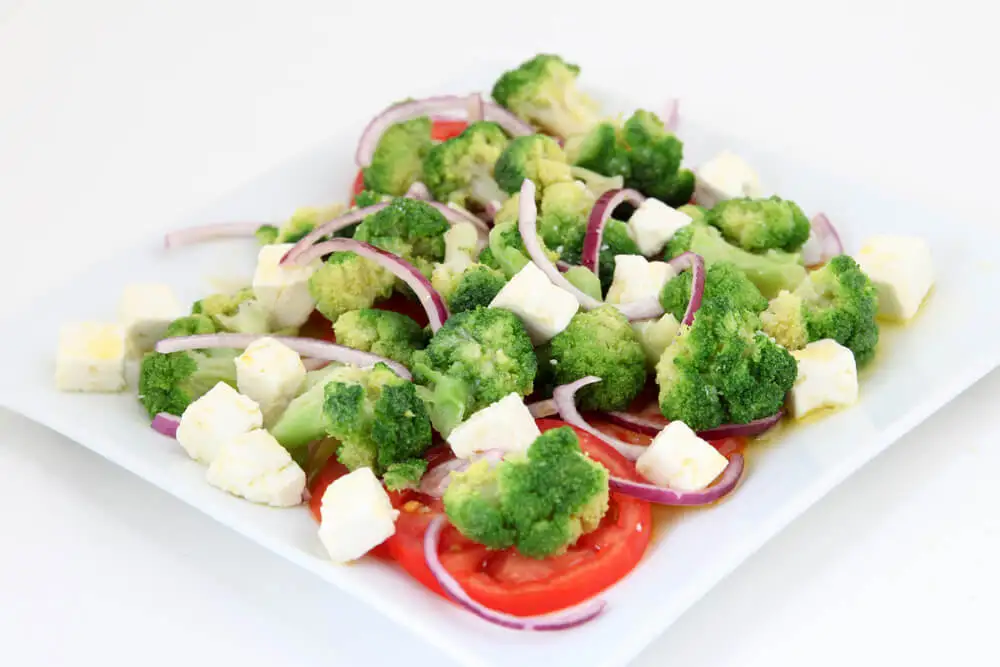 Verduras al vapor como alimentación sana.