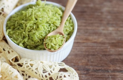 Receta deliciosa de arroz verde