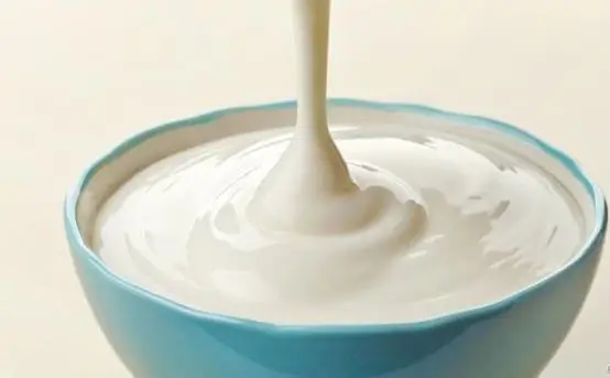 Bol de yogur líquido.