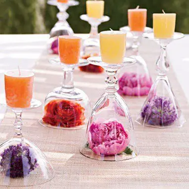 Copar al revés unas velas.