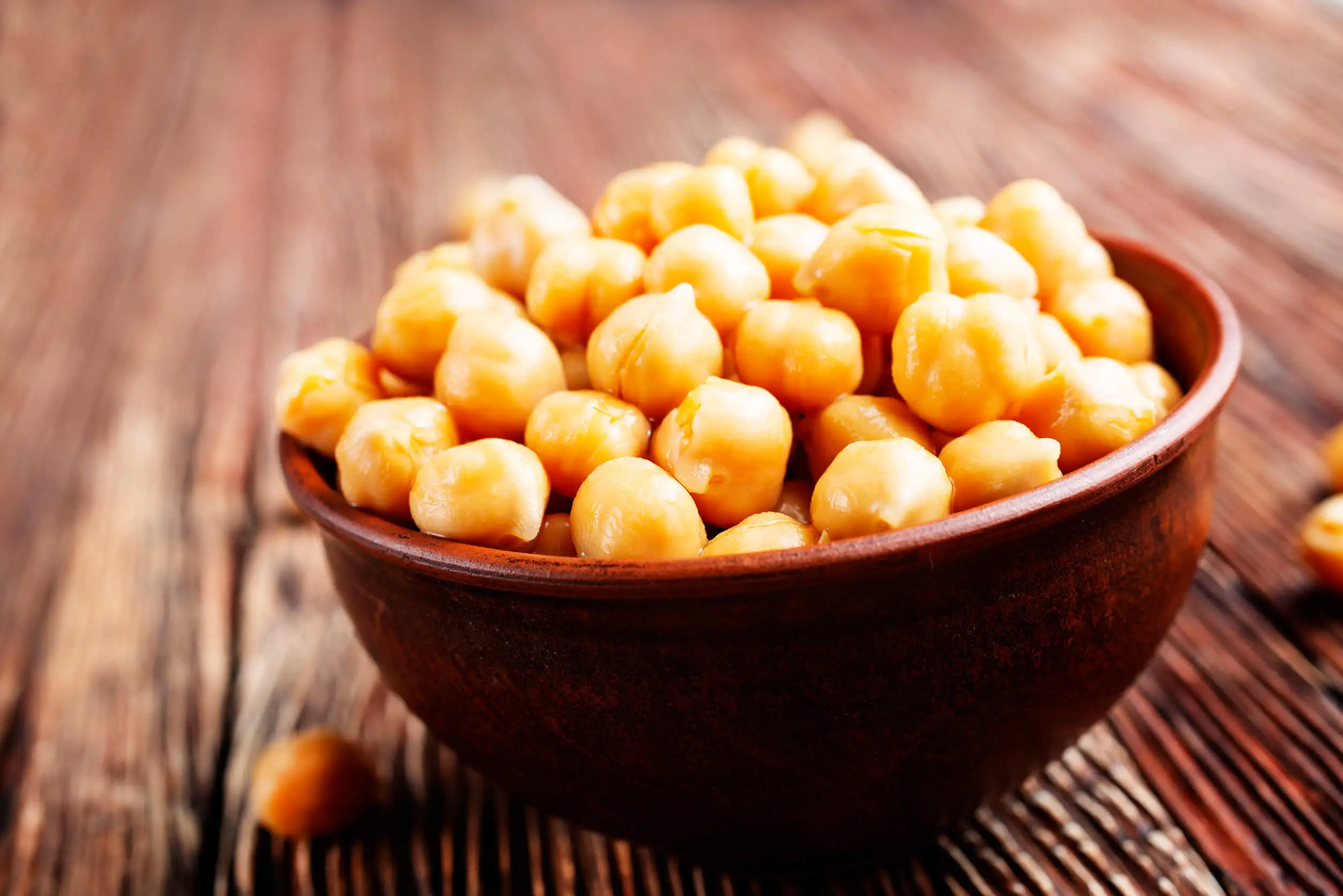 Garbanzos con proteína vegetal.