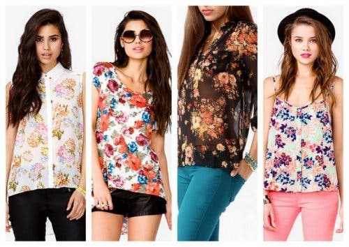 Moda con flores.