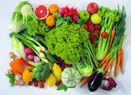 Variedad de frutas y verduras