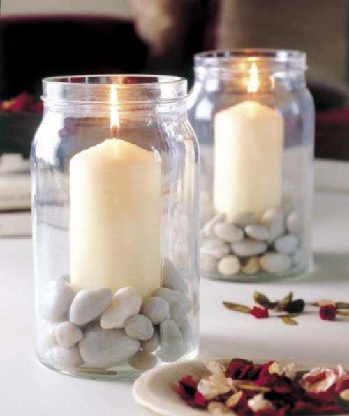 Ideas para centros de mesa: velas aromáticas