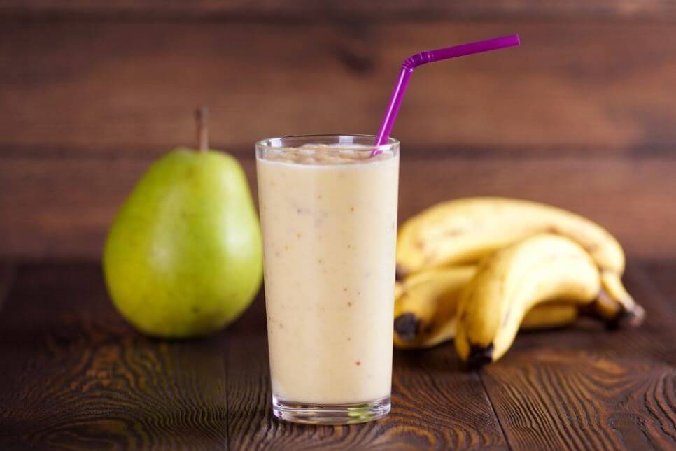 Batido de plátano y pera.