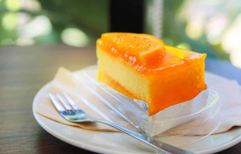 Cheesecake de naranja.
