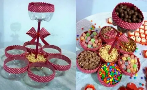 Podemos crear un dispensar de dulces de muchas maneras.