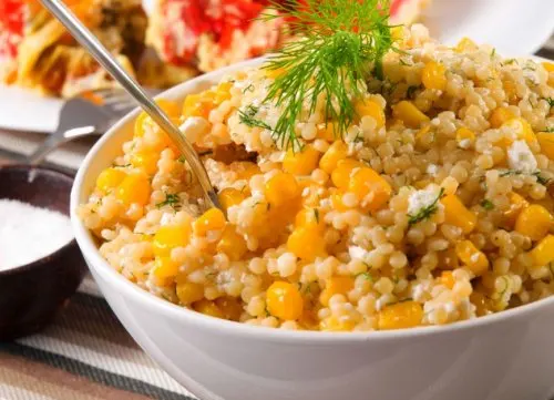 Ensalada de quinoa y maíz.