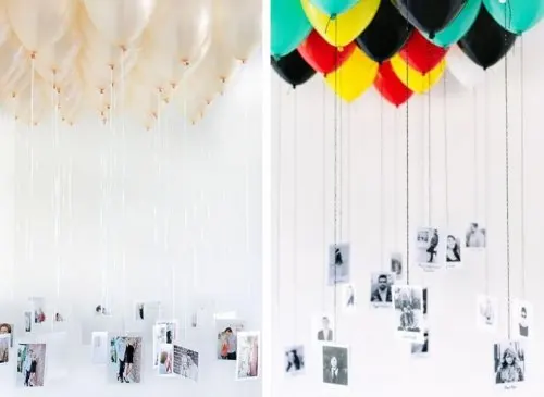 Globos con fotografías.
