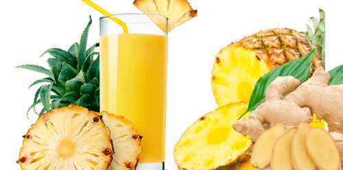 jugo de jengibre y piña