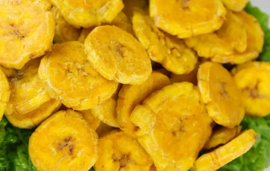 Patacones de plátano.