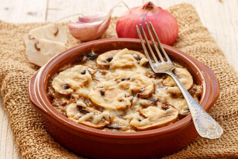Receta de cazuela de champiñones