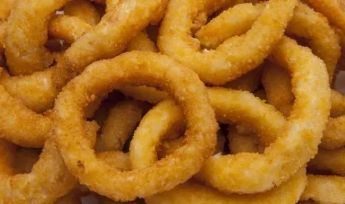 Receta de aros de cebolla.