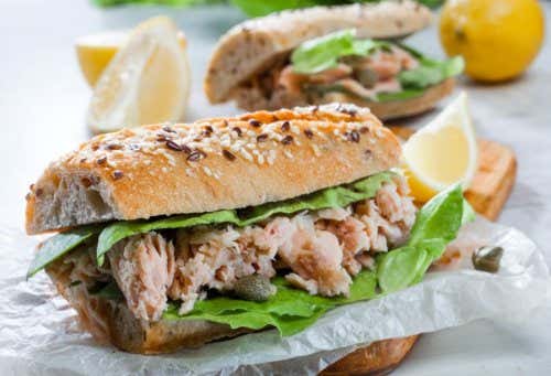 Receta de sandwich de atún.