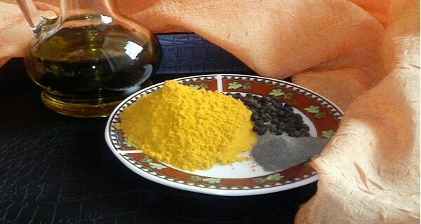 aceite de oliva pimienta negra y curcuma
