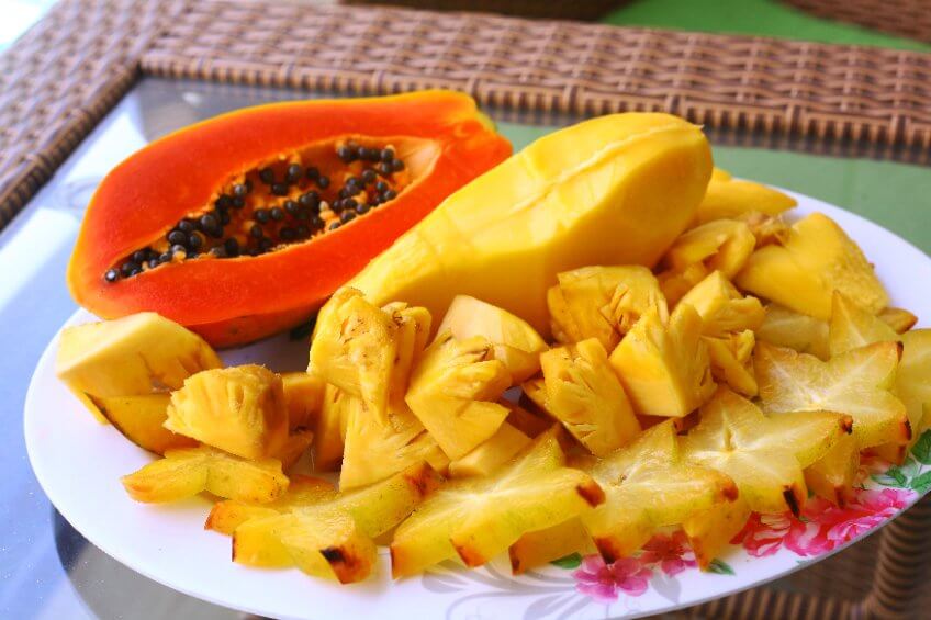 Dieta de piña y papaya