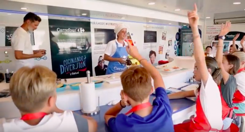 Los hábitos saludables La Caravana de la Salud de Carrefour.