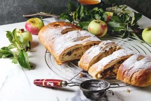 Tarta de manzana de hojaldre