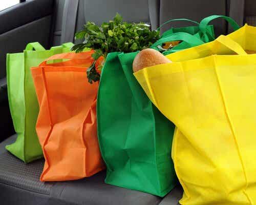Lleva tu propia bolsa de tela para ir de compras ayuda a reducir el uso de plástico en tu hogar