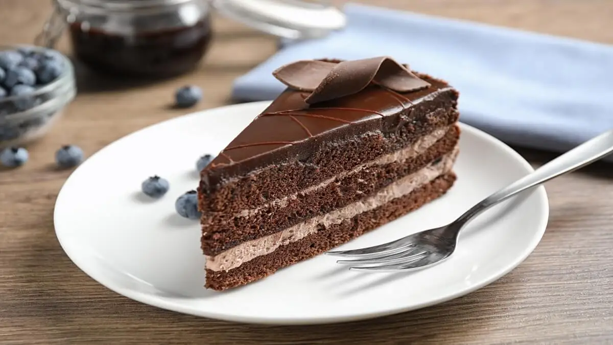 Tarta de chocolate con ganache.