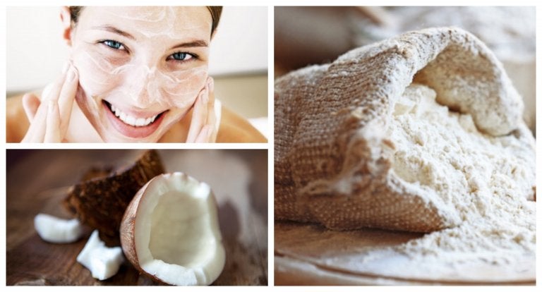 Exfoliante de coco y harina de almendras: una solución contra el acné