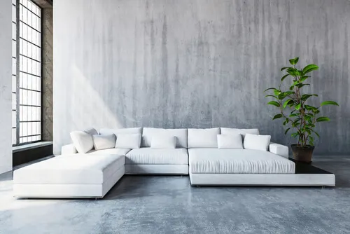Salón minimalista simple.