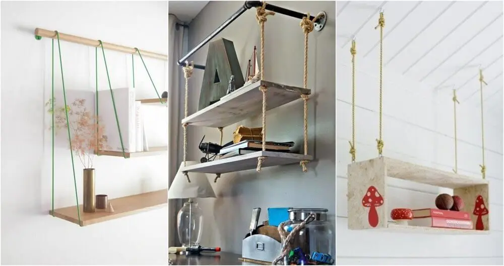 Estanterías para libros en una oficina en casa.