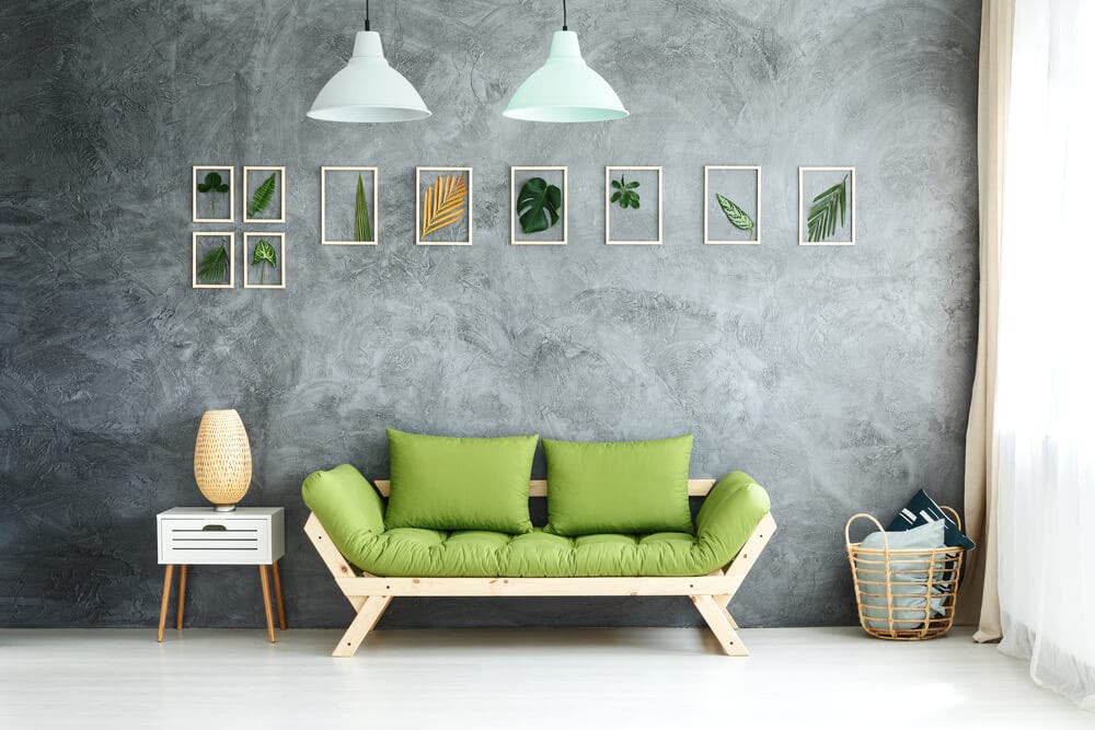 El estilo tropical para la decoración del salón.