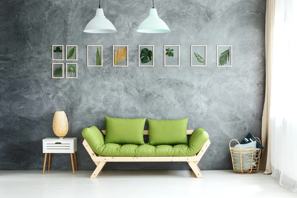 El estilo tropical para la decoración del salón.
