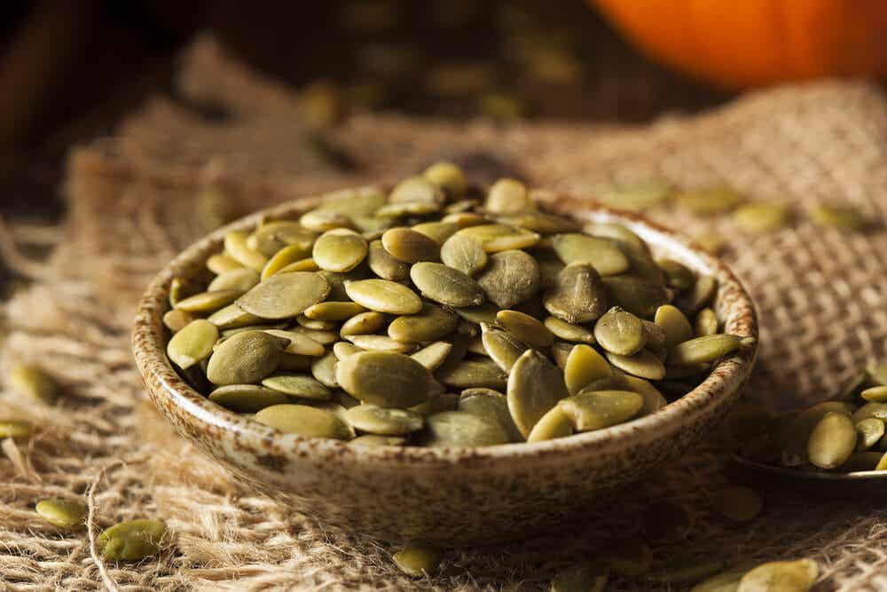 frutos secos: semillas de calabaza
