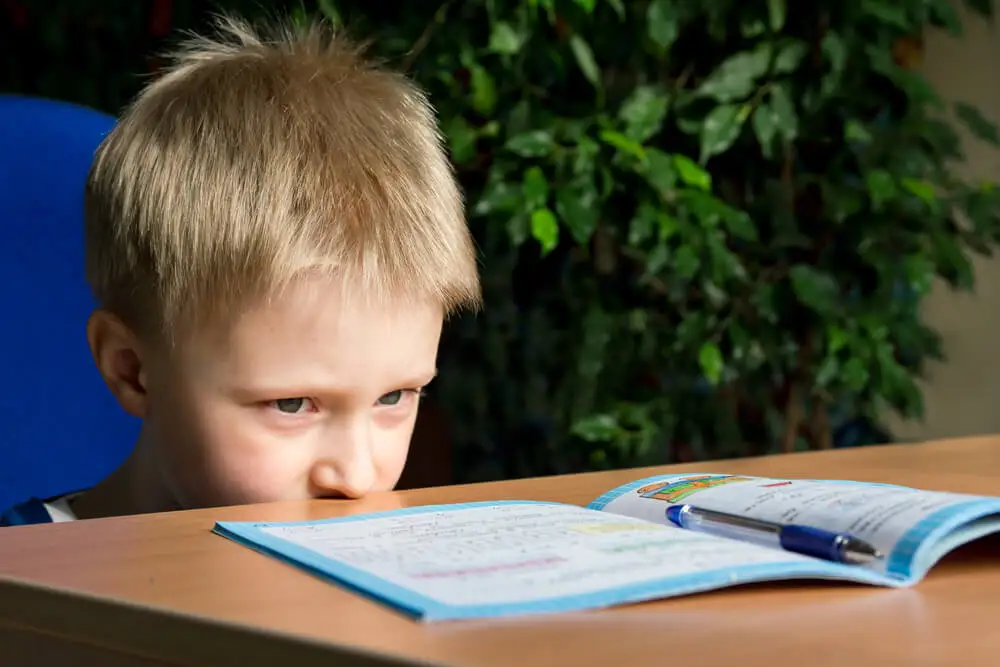 Trastorno por déficit de atención en un niño.