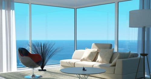 Decoración minimalista con vistas.
