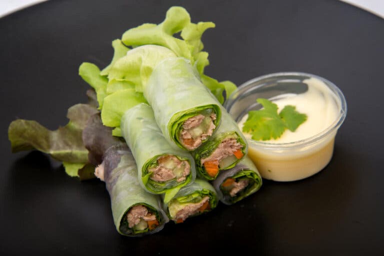 3 wraps de lechuga, fruta y hortalizas