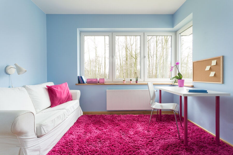 Teppichmaterialien - pinkfarbener Teppich
