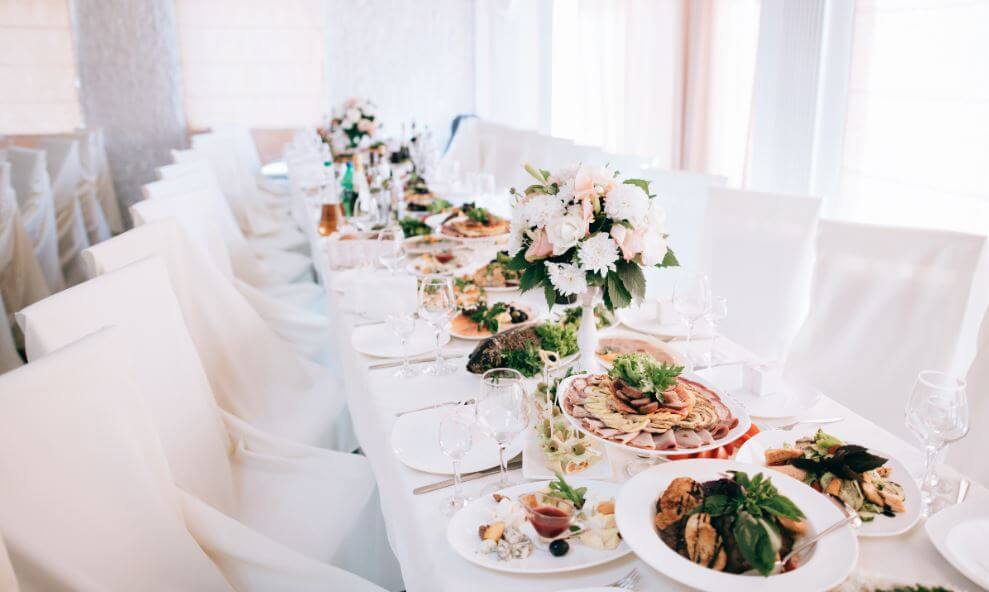 Ideas para el catering en una boda.