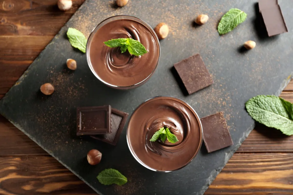Mousse de chocolate, postres para celíacos sin gluten.