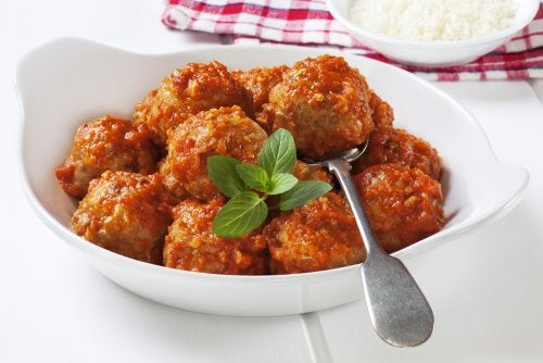 Albóndigas de pavo y setas al horno