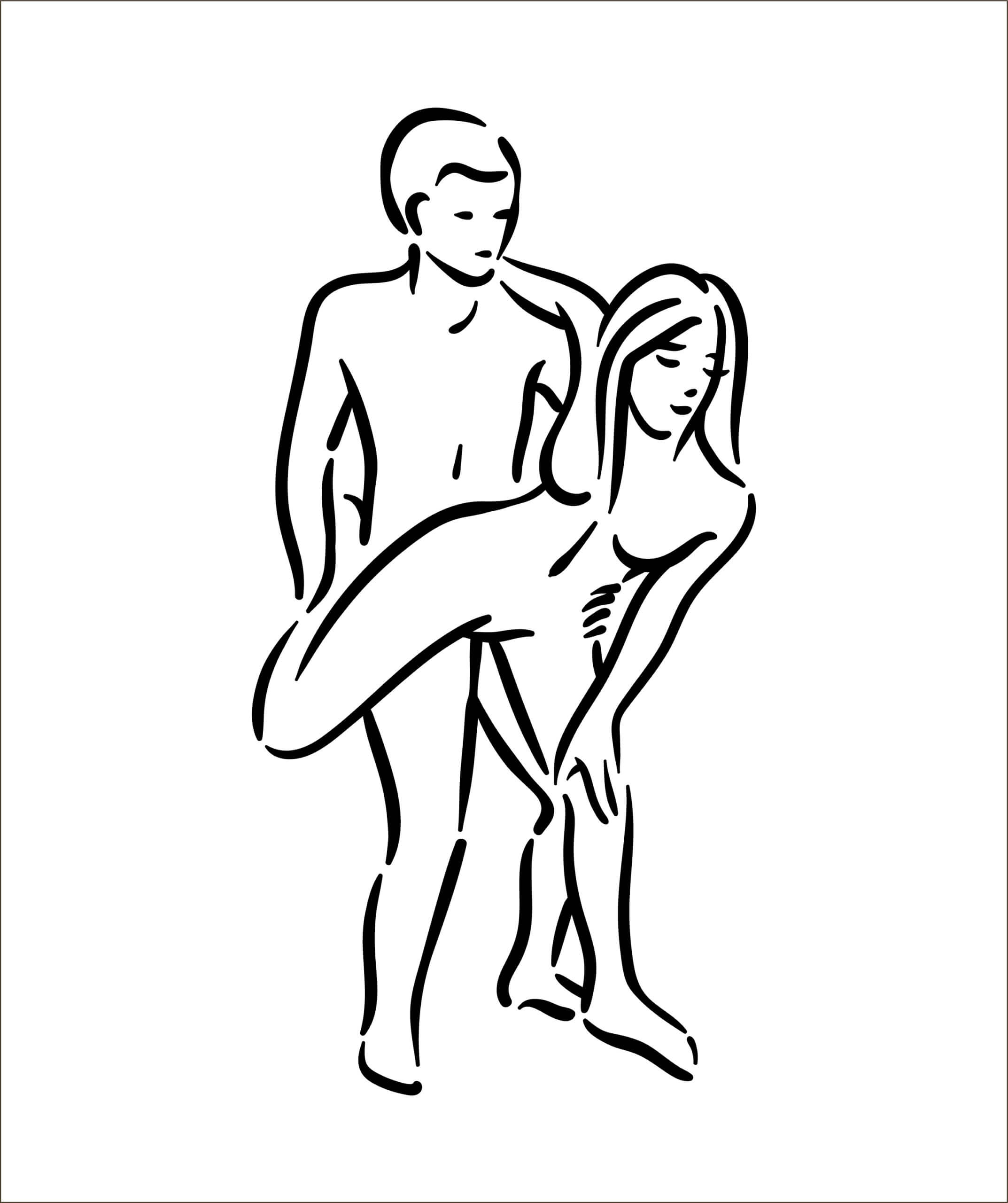 Bailarina, posturas del Kamasutra.