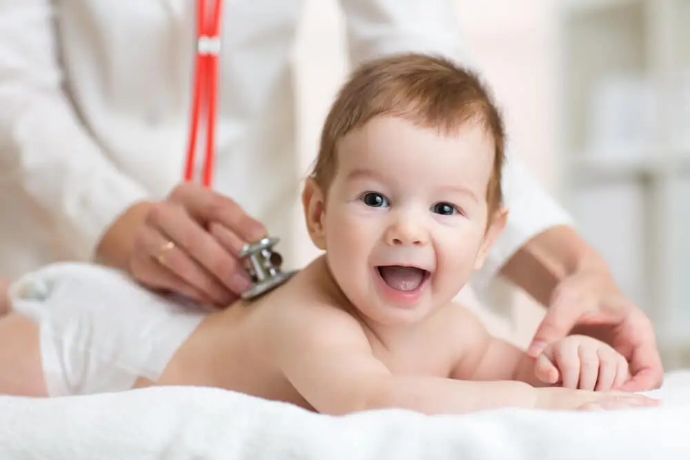 A baby at the doctor's.