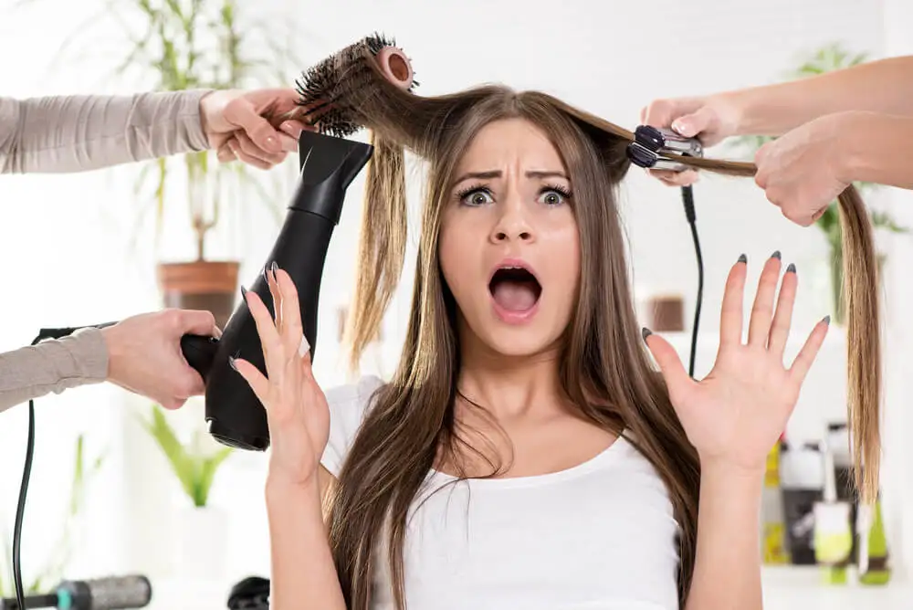 Tratamiento térmico para el pelo líquido.