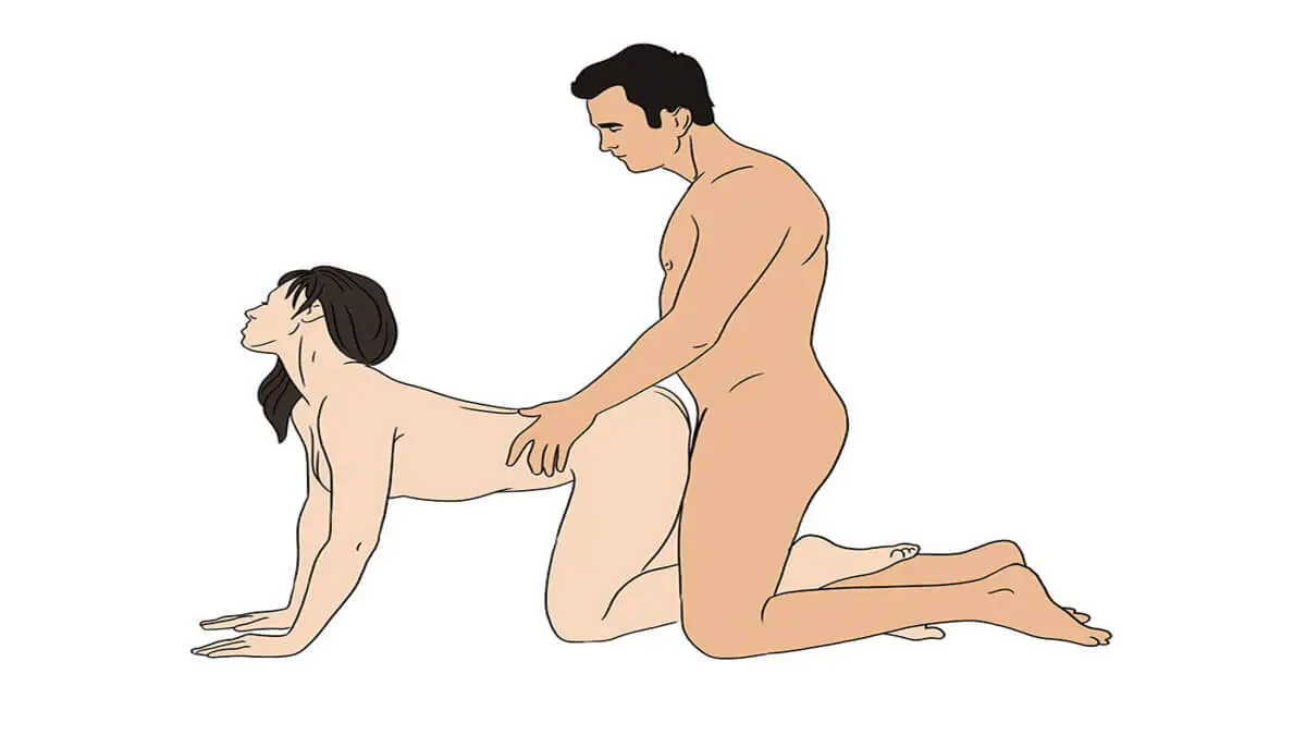 Postura sexual del Kamasutra del perrito.