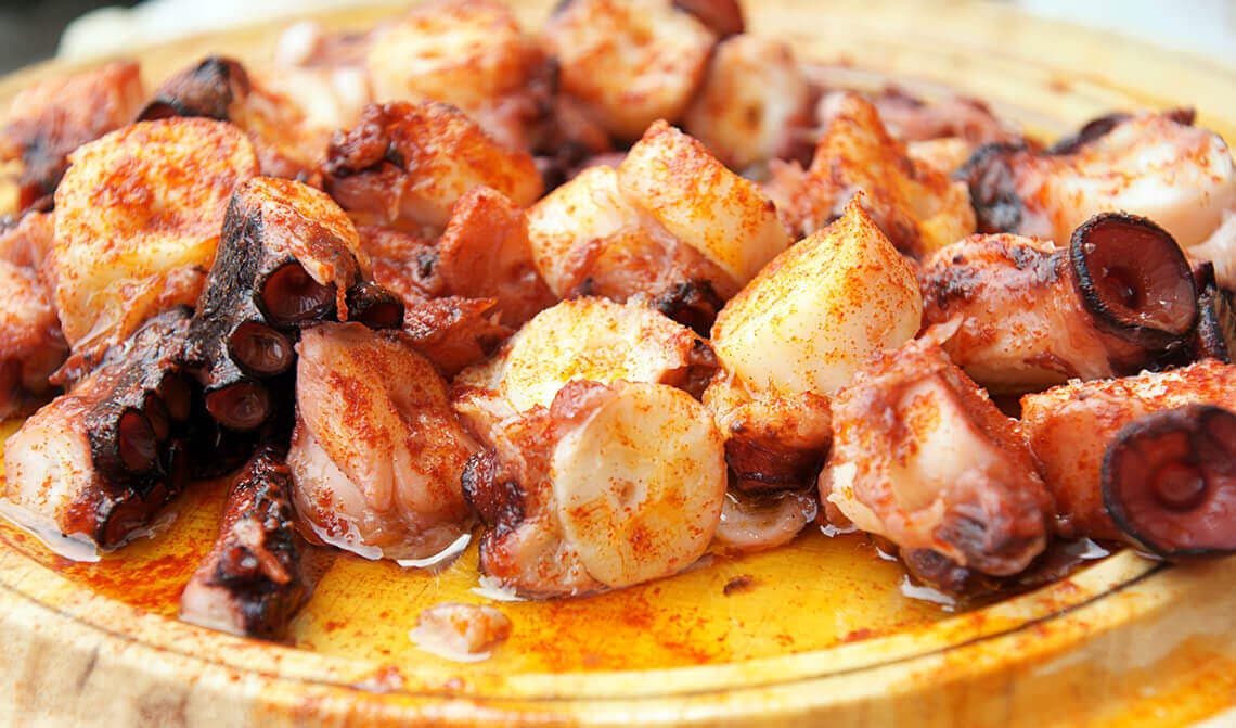 Pulpo a la gallega.