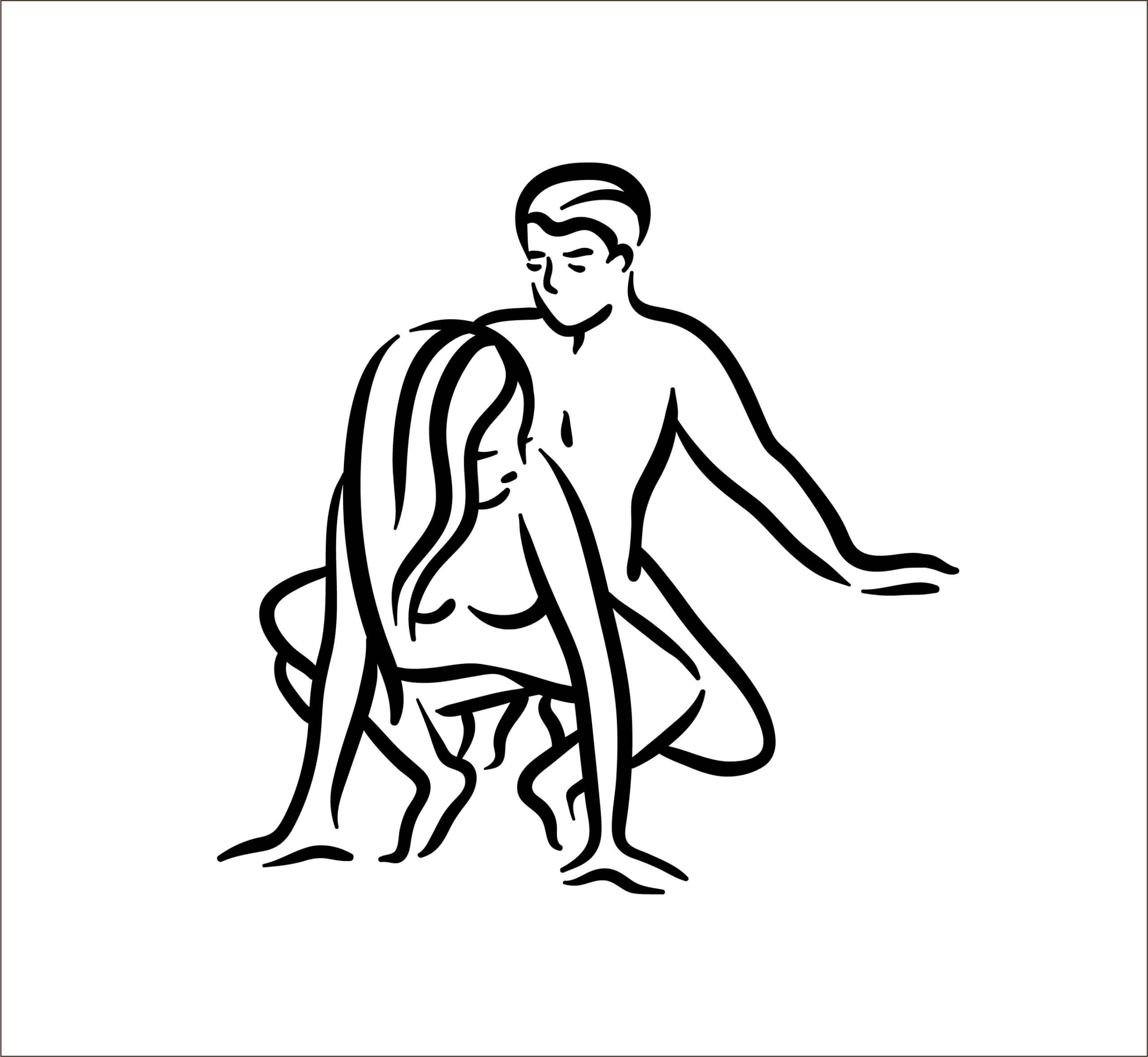 Posturas de la rana del Kamasutra.