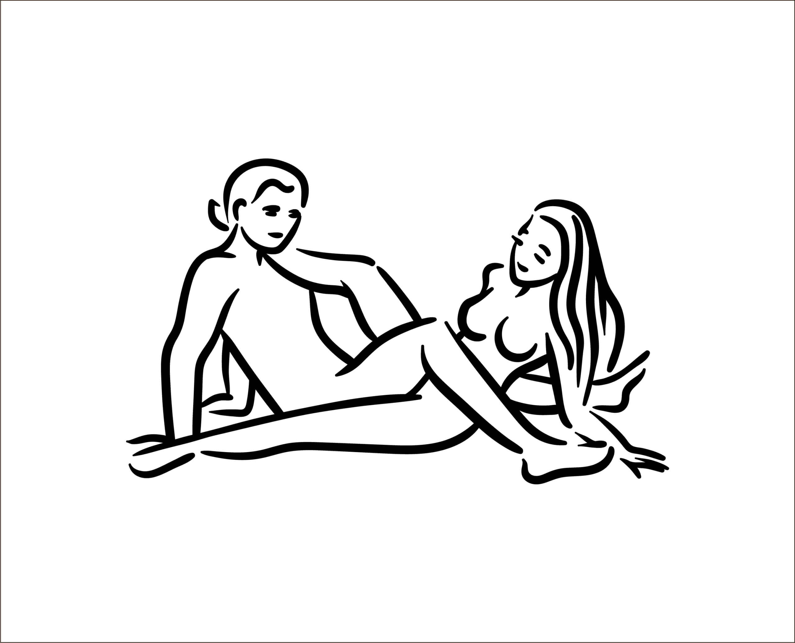 Tijera invertida, posiciones del Kamasutra.