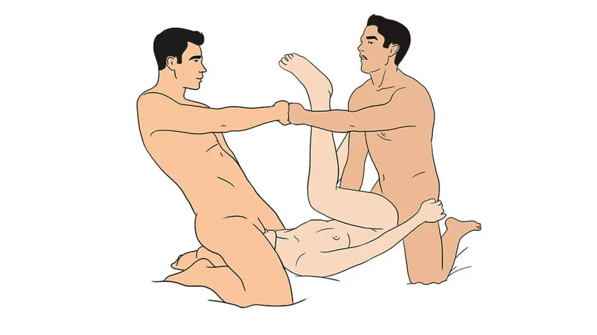 Trío entre dos hombres y una mujer.
