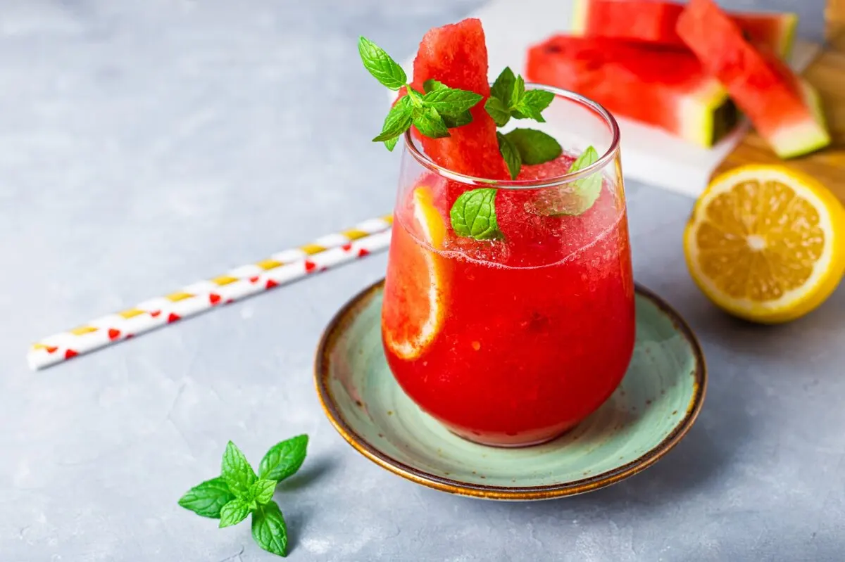 Licuado de sandía y limón