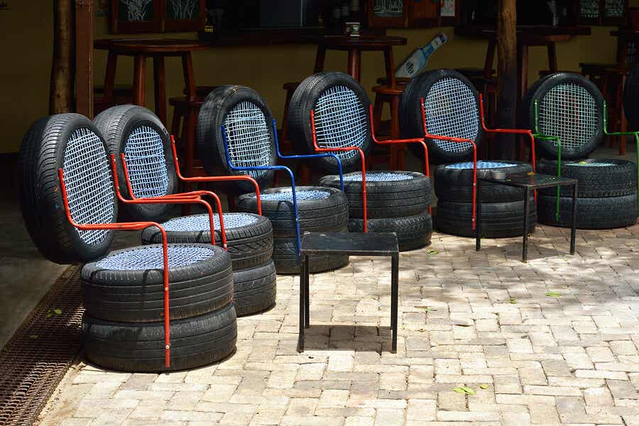sillones con neumáticos