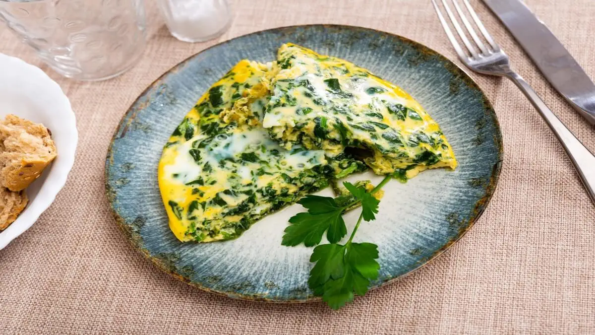 Tortilla espinacas.