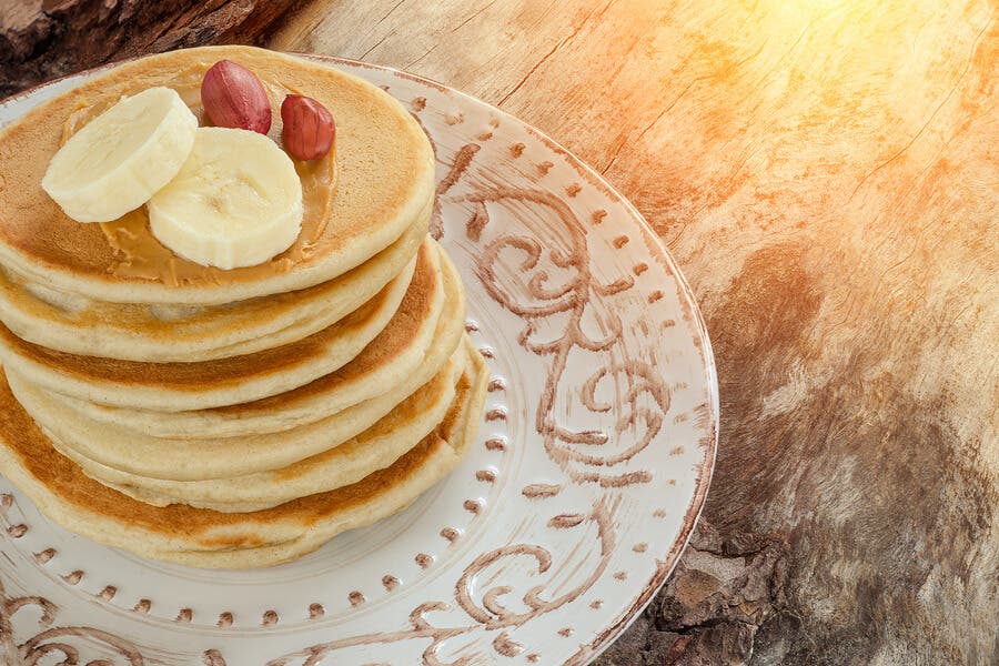 Crepes de plátano, postres para celíacos.