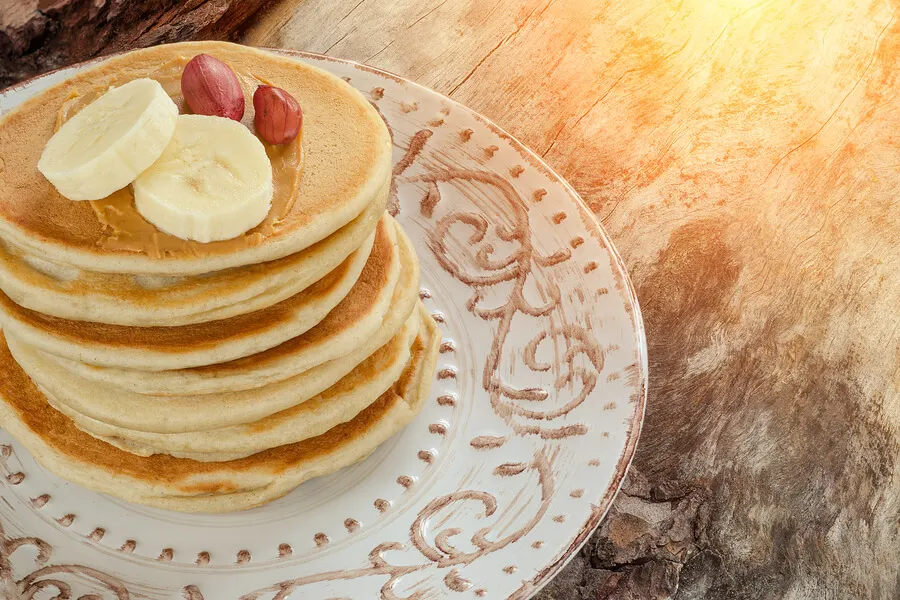 Crepes de plátano, postres para celíacos.
